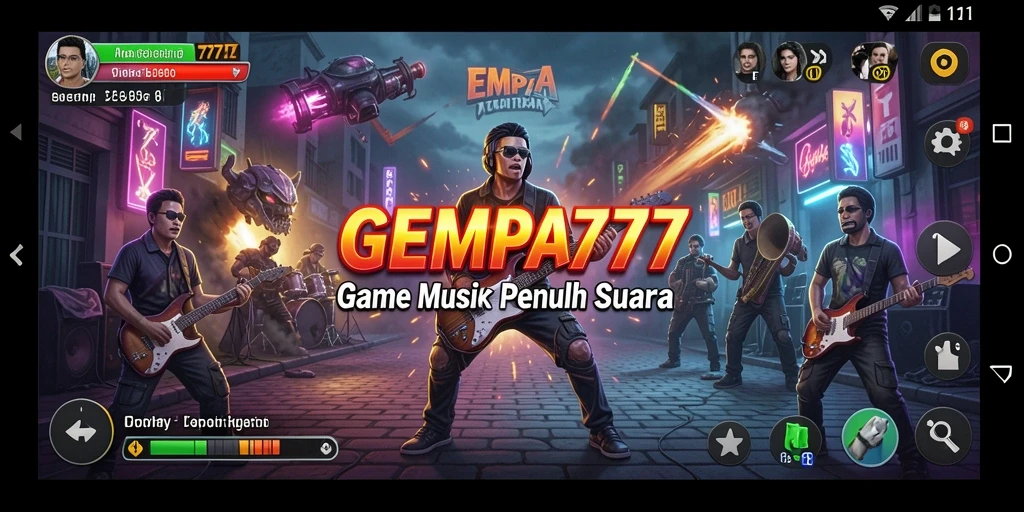 Screenshot gameplay GEMPA777 menunjukkan para pemain berkompetisi dengan penuh semangat.