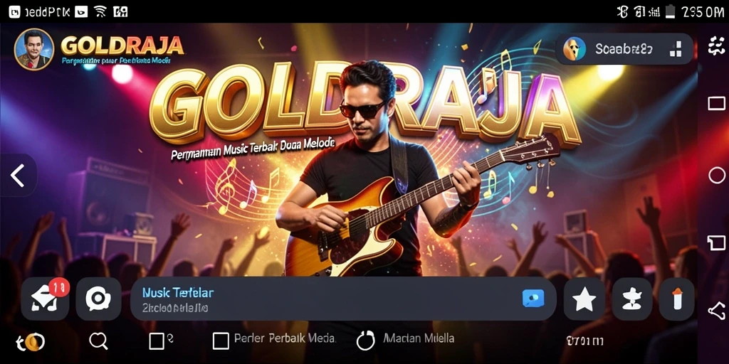 Gameplay GOLDRAJA yang menarik dengan iringan musik menyenangkan.