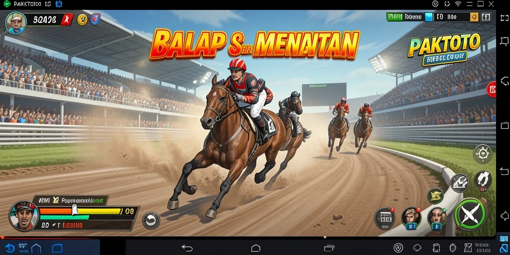 Screenshot gameplay PAKTOTO, menampilkan mobil balap di trek yang menantang.