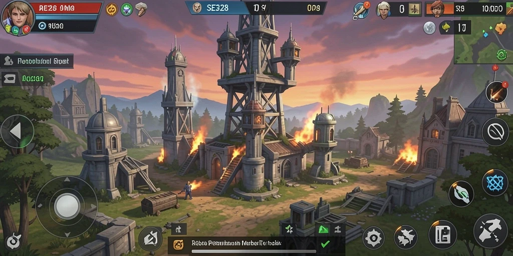 Tangkapan layar gameplay SE328 menampilkan menara dan musuh yang berhadapan.