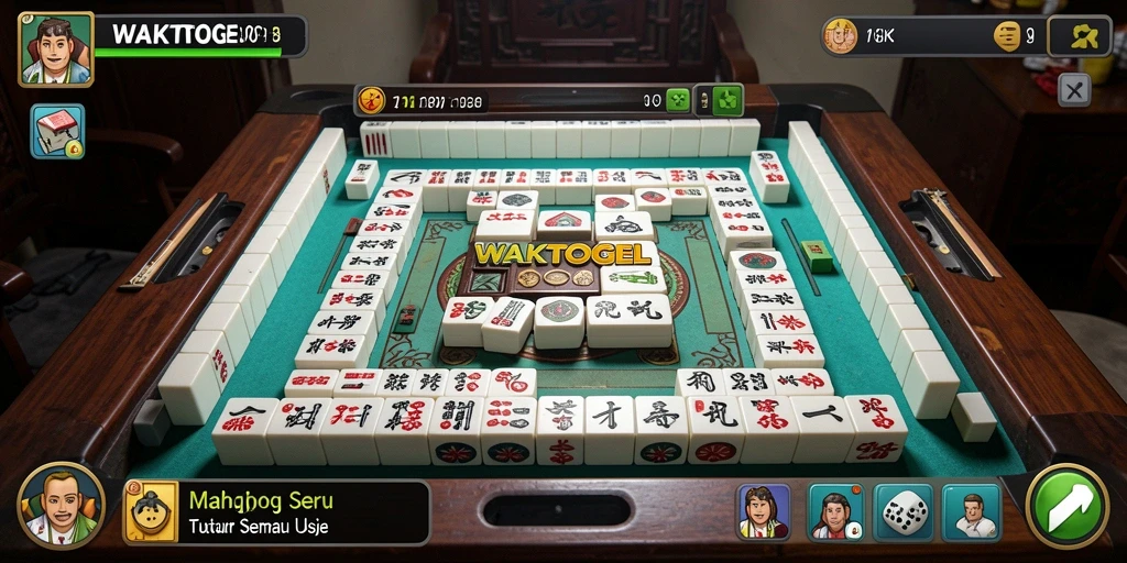 Gameplay <strong>WAKTOGEL</strong> yang menarik dalam permainan Mahjong.
